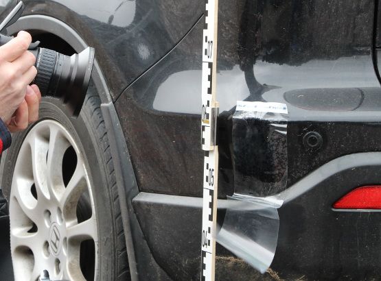 Spurfix-Folien zur Sicherung von Mikrospuren nach Verkehrsunfällen