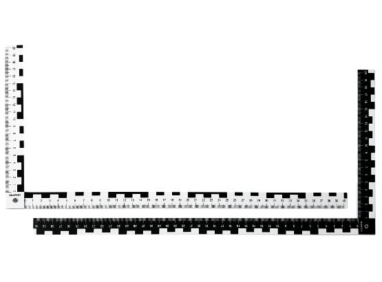 Foto-Winkellineal/ Fotoreferenz-Skala aus Kunststoff - Schenkellänge 20 cm / 40 cm