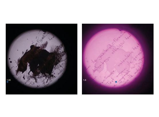 FORENSCOPE® Aufnahmen - Dokumentenprüfung
