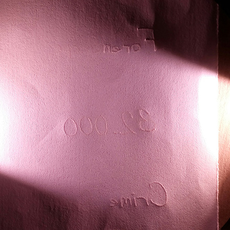 Fingerabdruck auf Untersetzer