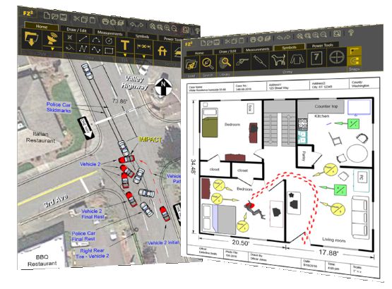 FARO® Zone 2D Software - 2D Grafiken für die Strafverfolgung