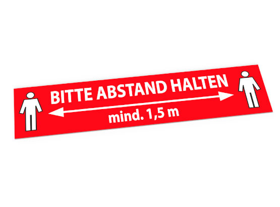 Bodenaufkleber &quot;Bitte Abstand halten&quot;