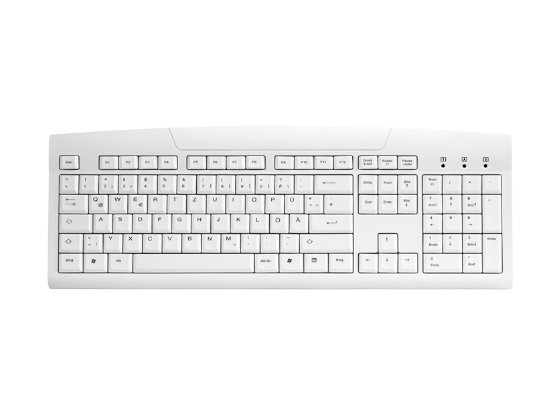 Desinfizierbare PC-Tastatur - weiß Desinfizierbare PC-Tastatur - weiß