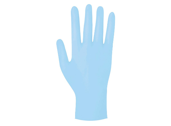 Nitril-Schutzhandschuhe Standard - blau und weiß