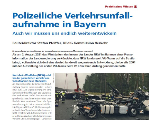 PVT - Polizeiliche Verkehrsunfallaufnahme Bayern