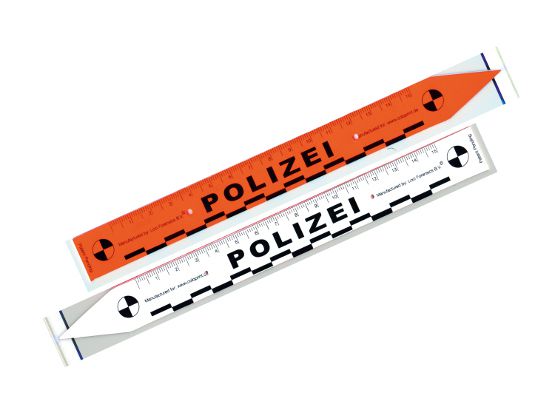 Markierungspfeile Mit Fadenkreuz, mm-Skala und &quot;Polizei&quot; Aufdruck