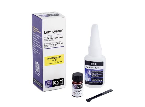 Lumicyano™ Zur Bedampfung und Kontrastierung latenter Fingerabdrücke